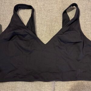 SKIMS x Nike Black Seamless V-Neck Bralette
